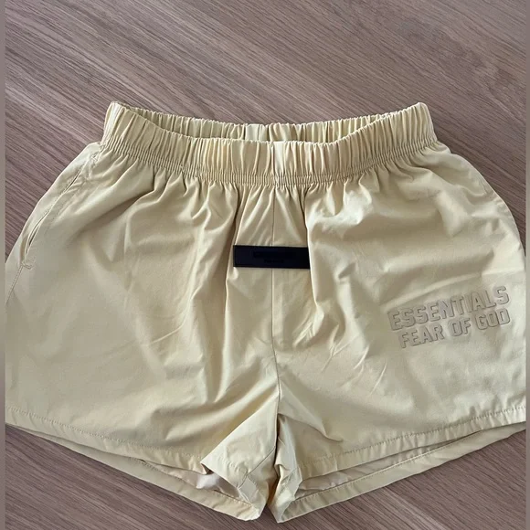 Essentials Women's Athletic Shorts and Tee in Pale Yellow - Picture 10 of 14